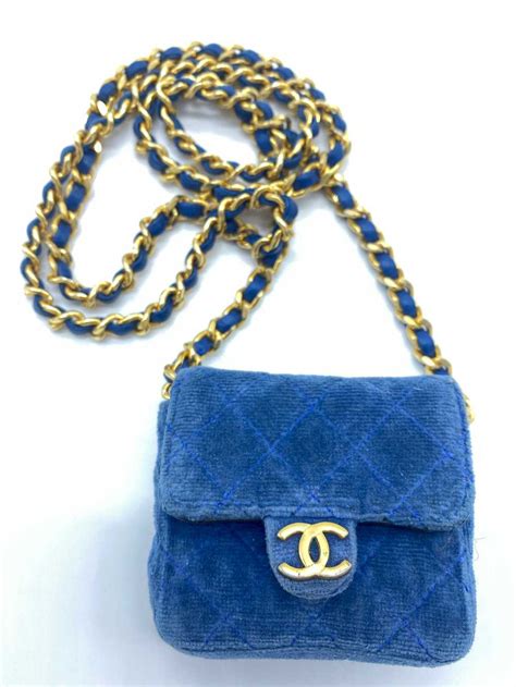 Chanel Flap Micro Mini Velvet Bag Gem