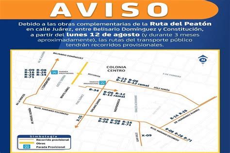 Conoce Los Recorridos Provisionales Del Transporte P Blico En El Centro