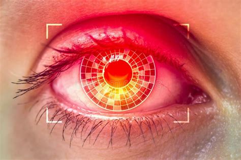 Eye Scanning And Recognition Biometric Identification Concept Foto De