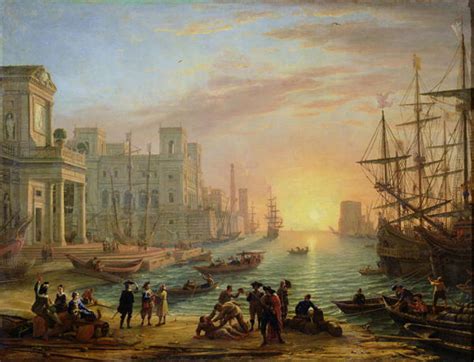 Seaport At Sunset 1639 Claude Lorrain