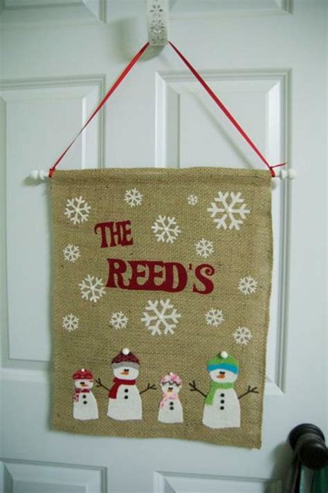 Items similar to Burlap Door Hanger on Etsy