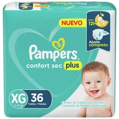 Pañales Pampers Confort Sec Plus Xg X 36 Abril Distribuciones