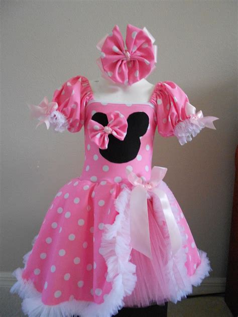 Minnie Mouse Inspired Costume Pink Tutu Dress Size 2t