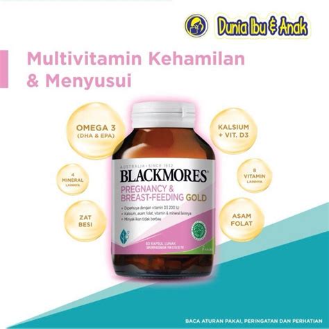 Jual Blackmores Pregnancy Breastfeeding Gold Isi 60 Kapsul 120