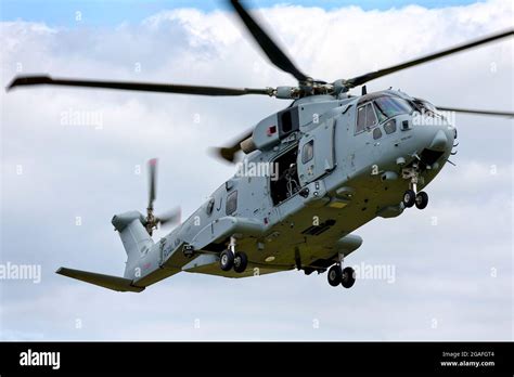 A Royal Navy Fleet Air Arm Agustawestland Merlin Hc Zj