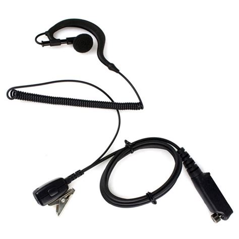 PTT MIC G Shape Earpiece Headset For Sepura STP8000 Walkie Talkie Ham