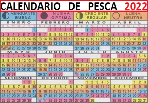 Calendario Pesca PESCADOR DEPORTIVO