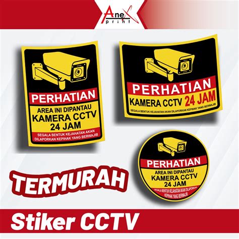 Jual STIKER CCTV MURAH STIKER CCTV 24 JAM STIKER SIGN KAMERA CCTV