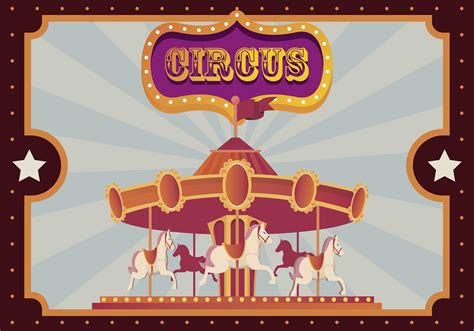 festival fairground carousel with banner 2003164 Vector Art at Vecteezy