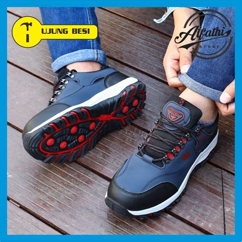 Sepatu Safety Sneakers Sport New Guyisa Navy Lazada Indonesia