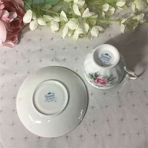 Reduced Queens Rosina China Co Ltd Pink Rose Pattern Fine Bone