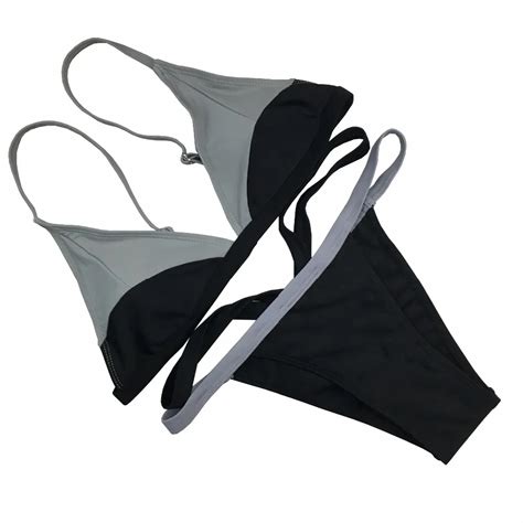 New Sexy Biquini Set Two Pieces Women Swimsuit Solid Girls Bikini Push