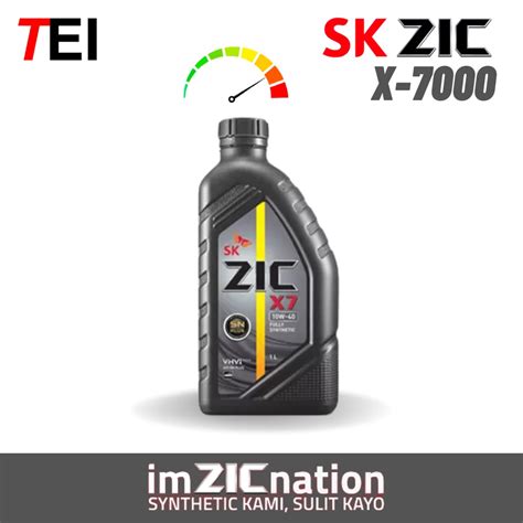 SK ZIC X7 10W 40 GASOLINE ENGINE OIL FULLY SYNTHETIC 1 LITER Shopee