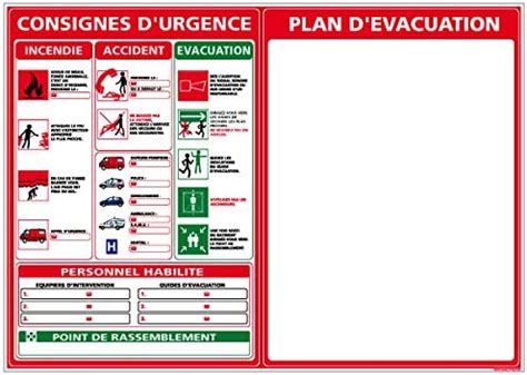 Panneau Plan d Évacuation Dimensions 420x300 mm Aluminium 2 mm