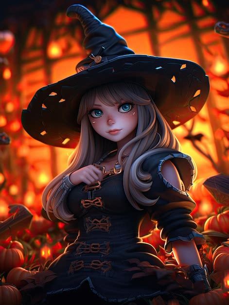 Premium AI Image | beautiful halloween witch