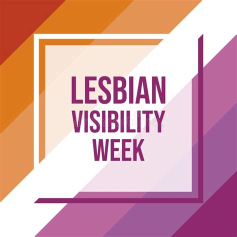 Lesbian Visibility Week Vector Illustration Stock Vector Illustration