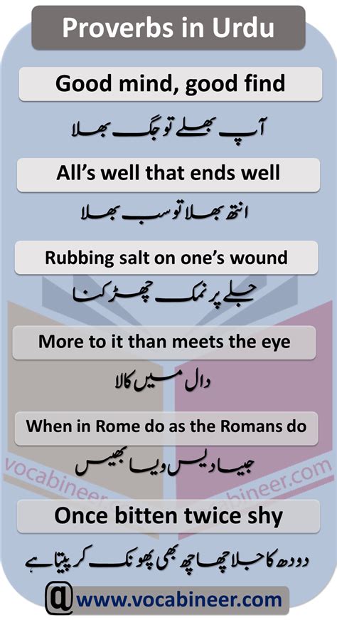 50 Proverbs Meaning In Urdu Urdu To English Proverbs