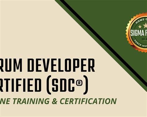 Scrum Developer Certified SDC Sigma Forces