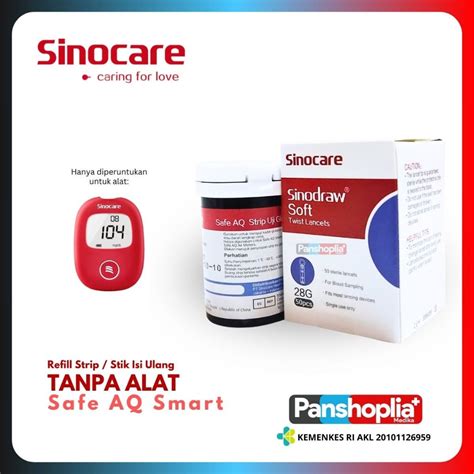 Jual SINOCARE Safe AQ Smart Strip Uji Gula Darah 25 Strip Shopee