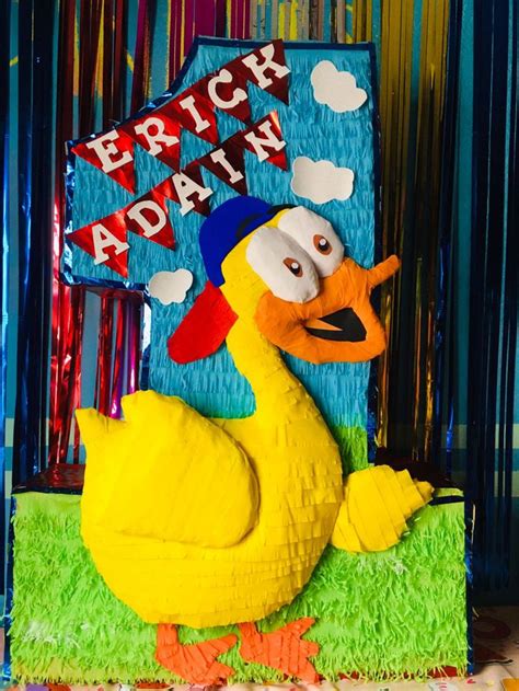 Patito Juan piñata Piñatas de numeros Piñatas Cumpleaños con tema