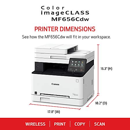 Canon imageCLASS MF656Cdw Wireless Laser All In One Color Printer - Office Depot