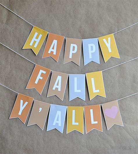 Fall Decorations: Printable Banner