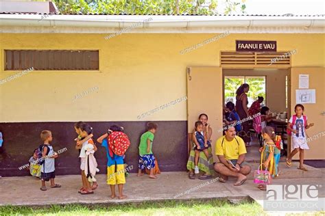 Local School Bora Bora Island French Polynesia Stock Photo Picture