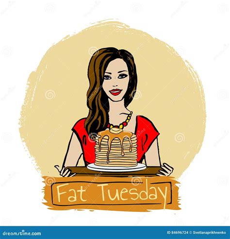 Fat Tuesday stock vector. Illustration of food, tuesday - 84696724