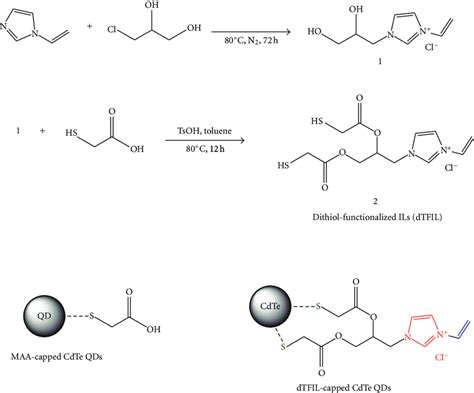 Scheme Synthetic Route To The Dithiol Functionalized Ionic Liquid