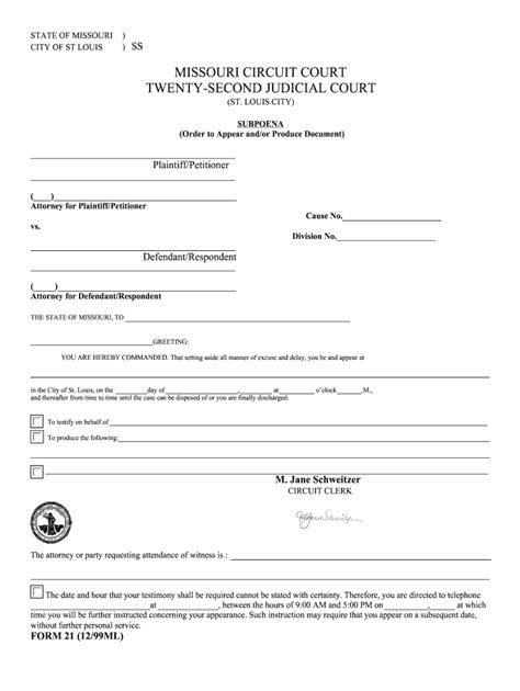 Judicial St Louis Form Fill Online Printable Fillable Blank