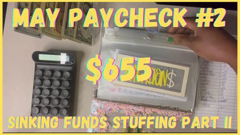 May Paycheck 2 Sinking Funds Stuffing Part II 655 YouTube