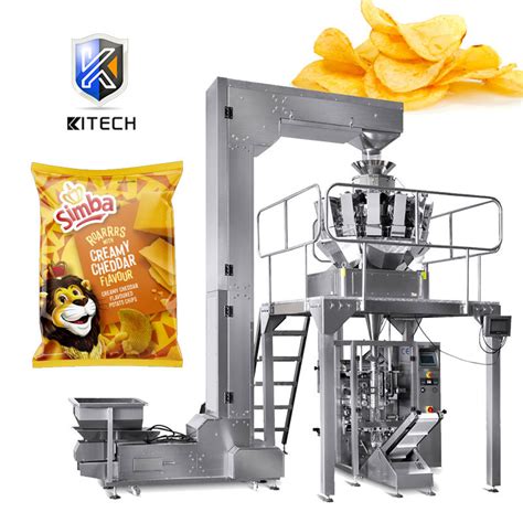 Kl 420CD Automatic Weighing System Potato Chips Pouch Packing Machine