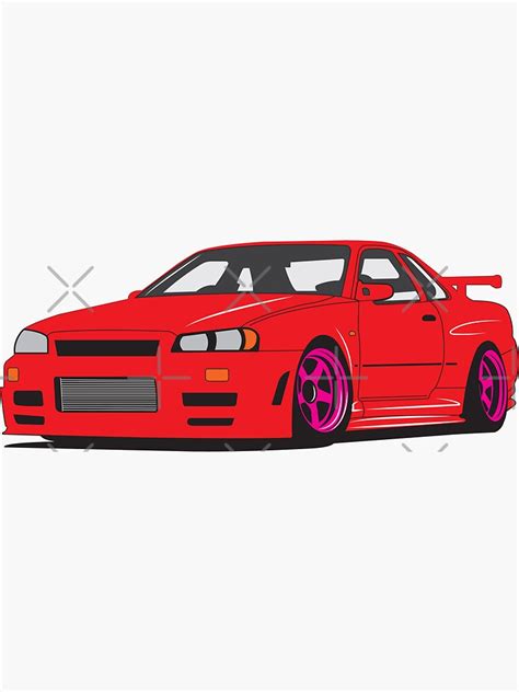 Skyline R Gtr Sticker For Sale By Choppdesign Redbubble