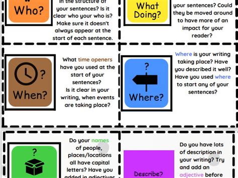 Colourful Semantics Writing Cards Teaching Resources