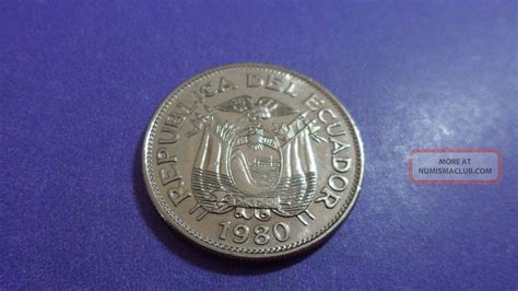 Ecuador One Sucre Uncirculated Dig Those Sideburns