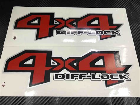 Sticker 4x4 Diff Lock สำหรับรถ มิตซูบิชิ ไทรทัน 2019 Th