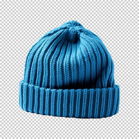 Premium Psd A Blue Beanie Isolated On Transparent Background