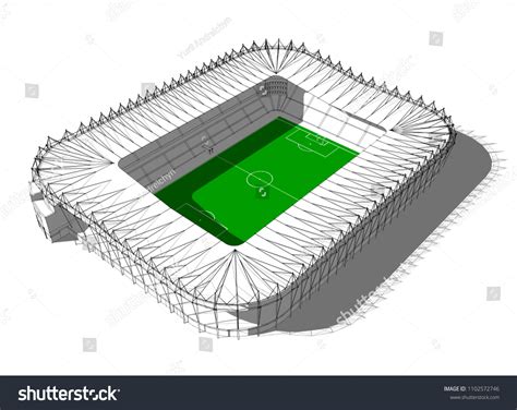 Football Stadium 3d Illustration Stock Illustration 1102572746 | Shutterstock