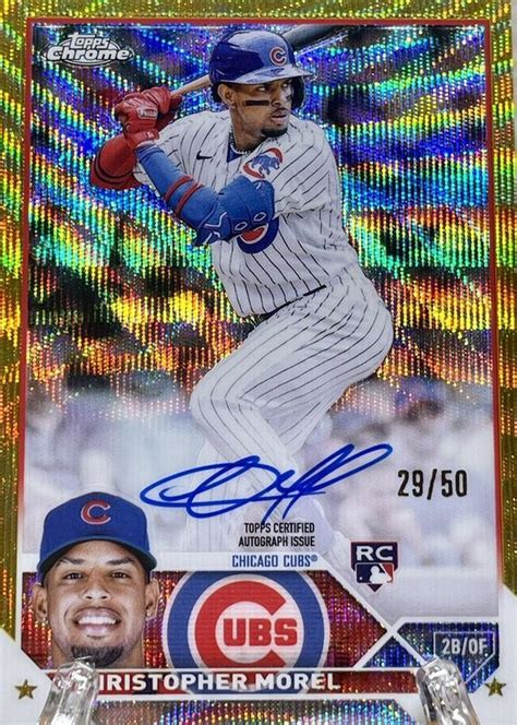 Christopher Morel 2023 Topps Chrome RA CMO Rookie Autographs Gold