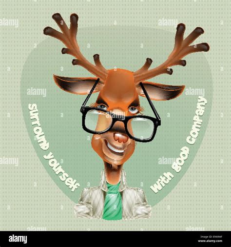 Anthropomorphic Deer Stock Vector Images Alamy