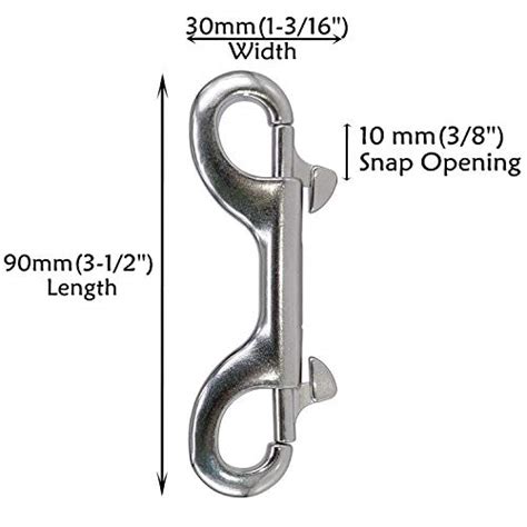 Yeebline Double Ended Bolt Snap Hook 2 Pack 3 1 2 In 316 Stainless