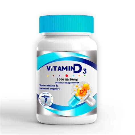 Vitamin D Capsules Jar Boston Pharmaceutical Industries