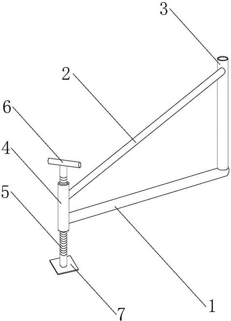 一种手动调节式脚手架防倾支腿的制作方法