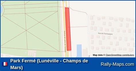 Park Ferm Lun Ville Champs De Mars Stage Map Rallye National De