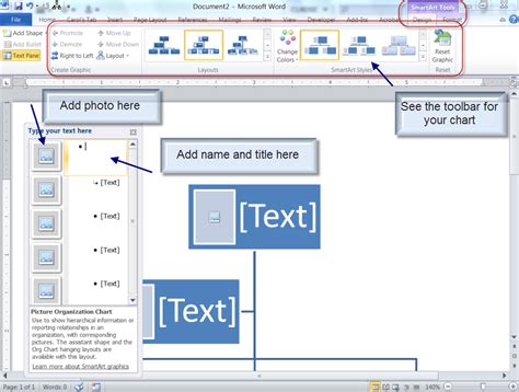 How To Create A Hierarchy Chart In Word 2010 - Chart Walls