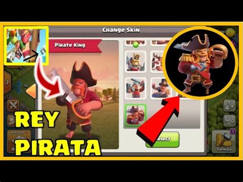 REY PIRATA NUEVA SKIN EL SECRETO DEL REY PIRATA Clash Of Clans YouTube