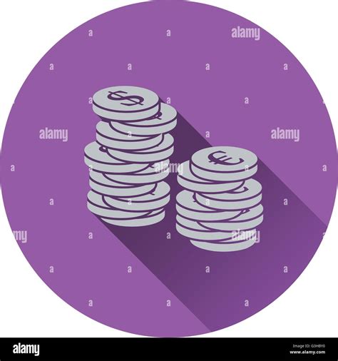 Icono De Pila De Monedas Diseño Plano Ilustración Vectorial Imagen Vector De Stock Alamy