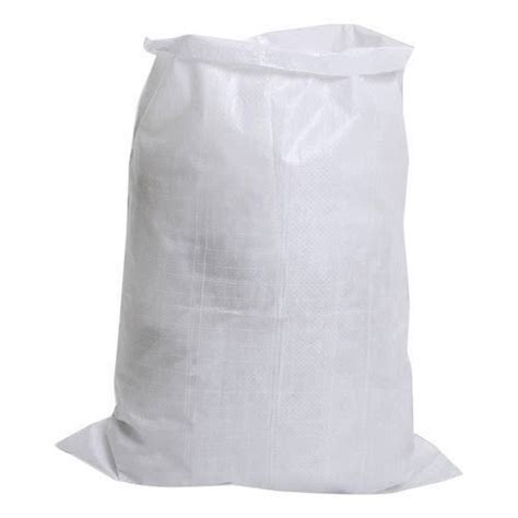 White Polypropylene 19x32 Inch Empty Cement Bag Storage Capacity 50Kg