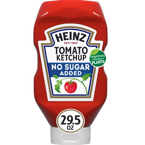 Heinz Tomato Ketchup With No Sugar Added 29 5 Oz Bottle