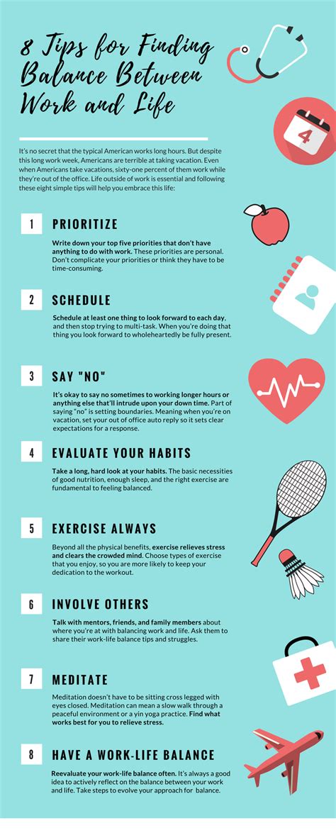 Infographic: 8 Tips for Finding Balance Between Work and Life | Fairlane Investment Advisors, Inc.